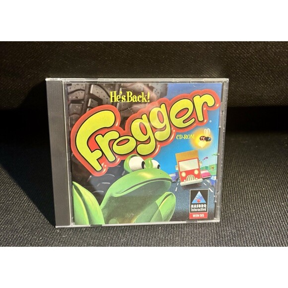 Frogger PC CD-ROM 1997 Hasbro Interactive Win95 Complete CIB Tested Works - Picture 1 of 3
